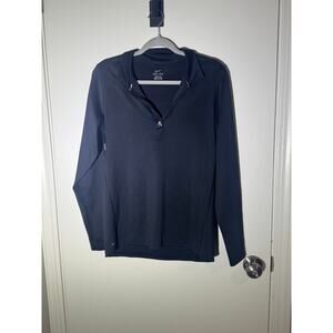 Nike Dri-FIT Quarter Zip Pullover Black Long Sleeve Athletic Top Men’s Medium